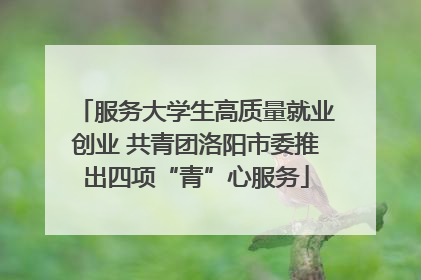 服务大学生高质量就业创业 共青团洛阳市委推出四项“青”心服务